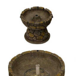 Primrose Cobbled Solar Powered Bird Bath Outdoor Water Feature Fountain H68Cm - thumbnail 8