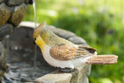 Primrose Cobbled Solar Powered Bird Bath Outdoor Water Feature Fountain H68Cm - thumbnail 6