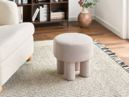 Beliani Footstool Canby Boucle Off-White - thumbnail 2