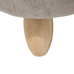 Beliani Hippo Kids Stool With Storage Light Grey Faux Leather And Rubberwood Legs - Nursery Footstool - thumbnail 9