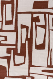 The Rugs Loft Terra And Ivory Abstract Geometric Living Room Area Rug And Runners Soft Pile - thumbnail 2