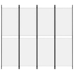 Walplus White Fabric 4 Panel Room Divider 200 By 180 Centimetres - thumbnail 3