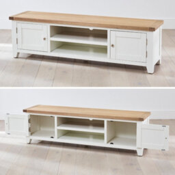 The Furniture Market Cheshire White Painted Large Widescreen Tv Unit Up To 80 Tv Size - thumbnail 4