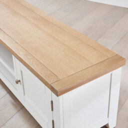The Furniture Market Cheshire White Painted Large Widescreen Tv Unit Up To 80 Tv Size - thumbnail 6