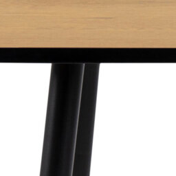 Furniture To Go Wilma Small Dining Table In Oak & Black Legs - thumbnail 7