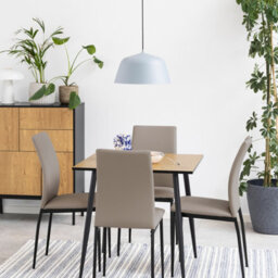 Furniture To Go Wilma Small Dining Table In Oak & Black Legs - thumbnail 3