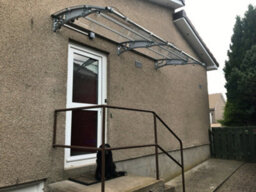 Canofix UK Canofix Door Canopy Pc 3500 Width X 1270 Projection (Grey Bracket - Clear Sheet) - thumbnail 9