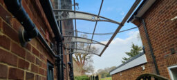 Canofix UK Canofix Door Canopy Pc 3500 Width X 1270 Projection (Grey Bracket - Clear Sheet) - thumbnail 2