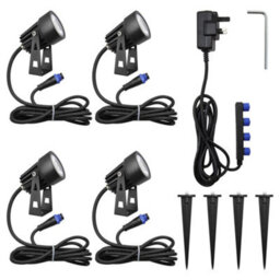 Long Life Lamps Company 4 Pack Outdoor Garden Led Spike Lights Warm White 12V Low Voltage Zlcsk1Ww - thumbnail 3