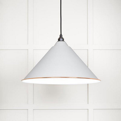 From the Anvil White Gloss Hockley Pendant In Flock - image 1