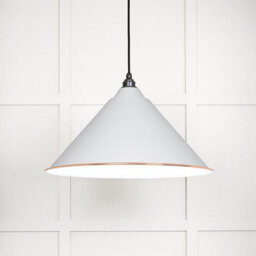 From the Anvil White Gloss Hockley Pendant In Flock - thumbnail 1