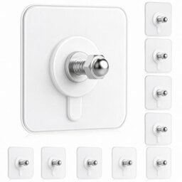 Volunx Self Adhesive Wall Hooks Screw No Drill Strong Sticky Hooks Bathroom Kitchen Home 5-20 - thumbnail 3