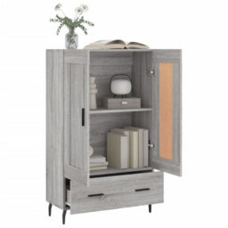 Berkfield Highboard Grey Sonoma 69.5X31X115 Cm Engineered Wood - thumbnail 4