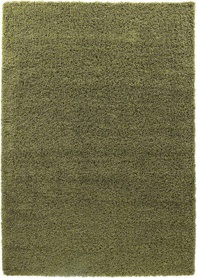 Modern Extra Large Small Soft 5Cm Shaggy Non Slip Bedroom Living Room Carpet Runner Area Rug - Green 80 X 150 Cm - image 1