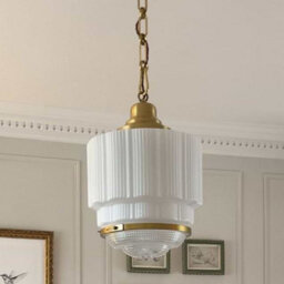 The Dean Art Deco Aged Lacquered Brass Kitchen Island Pendant Light - Se Home - thumbnail 3