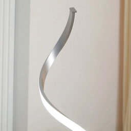 Spiral Floor Lamp For Living Room With 3 Adjustable Brightness, Silver - thumbnail 5