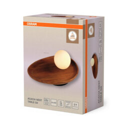 Osram Decor Acacia Nest Table Lamp G9 Brown Natural Style Bedside Light - thumbnail 3