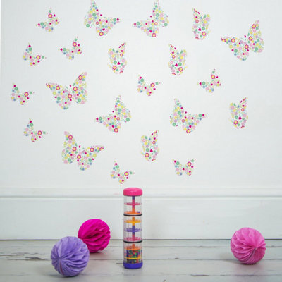 Set Of Pastel Butterfly Wall Stickers