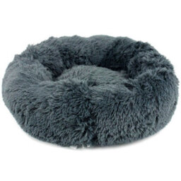 Actiaspet Dog Cat Bed Fluffy Donut Kitten Puppy Pet Cushion Calming Mattress S (Dark Grey) - thumbnail 5