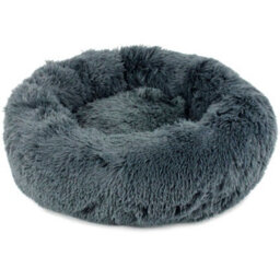 Actiaspet Dog Cat Bed Fluffy Donut Kitten Puppy Pet Cushion Calming Mattress S (Dark Grey) - thumbnail 4