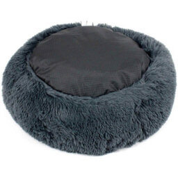 Actiaspet Dog Cat Bed Fluffy Donut Kitten Puppy Pet Cushion Calming Mattress S (Dark Grey) - thumbnail 3