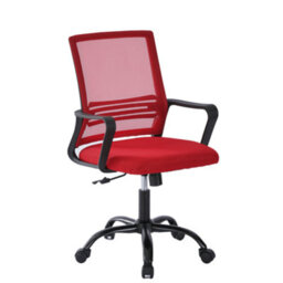MCC Direct Mesh Back Office Chair On Castor Wheels - Red - thumbnail 2