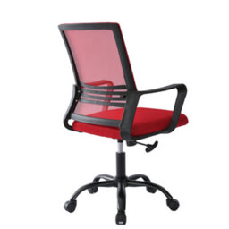 MCC Direct Mesh Back Office Chair On Castor Wheels - Red - thumbnail 3
