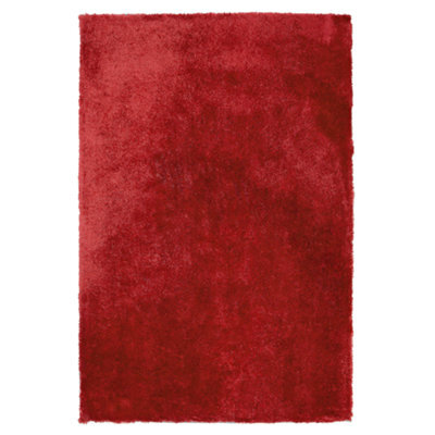 Beliani Shaggygy Rug Evren Red 140 X 200 Cm - image 1