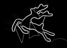 Shatchi Jumping Reindeer Neon Effect Rope Light Silhouette Double Side 90 Cool White Leds Christmas Outdoor - thumbnail 5