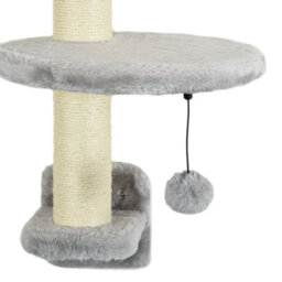 Pawhut Wall-Mounted Cat Furniture Wirh Ladder Scratch Post 3-Piece Grey - thumbnail 8
