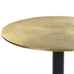 Beliani Black Gold 36Cm Round Metal Side Table - Sculptural Geometric End Table - thumbnail 3
