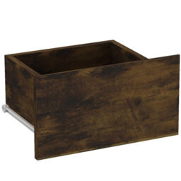 Urbn-Living Urbnliving 2 Drawer Rustic Brown Carcass With Rustic Brown Drawers Wooden Bedroom Bedside Cabinet No Handle Nightstand Side Table - thumbnail 7