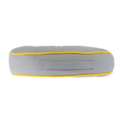 Homescapes Grey And Yellow Round Floor Cushion - thumbnail 2