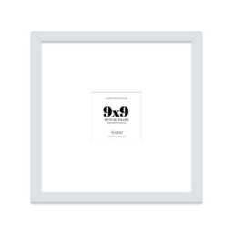 "9X9"" Light Grey Picture Frame - 9X9"" Square Frame With 5X5"" Mount For 9X9""/5X5"" Pictures Classic Style Photo Display, 1 Pack" - thumbnail 1