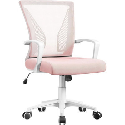 Pink Ergonomic Computer Chair With Adjustable Height - image 1