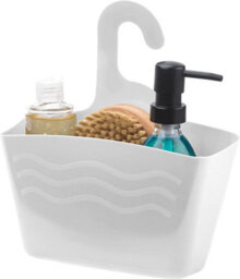 Beldray 2Pc White Plastic Hanging Shower Basket Caddy Organisers - thumbnail 1