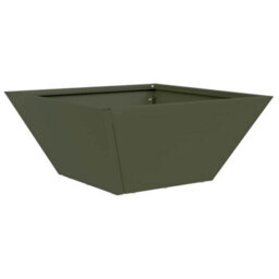 Berkfield Modern Garden Bowl Planter Olive Green 35X35X15 Cm Steel