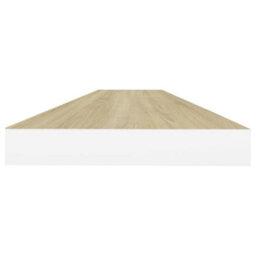 Vidaxl Floating Wall Shelves 2 Pcs Oak And White 120X23.5X3.8 Cm Mdf - thumbnail 5