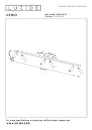 Lucide Keoni 4 Light Ceiling Spotlight Bar Coffee - thumbnail 8
