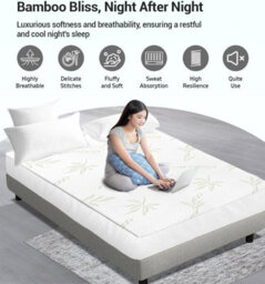 "istyle mode 1"" Bamboo Memory Foam Mattress Topper For Double Bed (135Cm X 190Cm + 2.5Cm)" - thumbnail 6