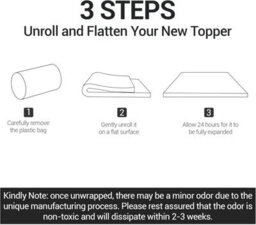"istyle mode 1"" Bamboo Memory Foam Mattress Topper For Double Bed (135Cm X 190Cm + 2.5Cm)" - thumbnail 7