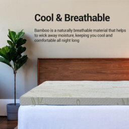 "istyle mode 1"" Bamboo Memory Foam Mattress Topper For Double Bed (135Cm X 190Cm + 2.5Cm)" - thumbnail 3