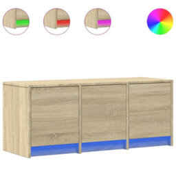 Berkfield Tv Cabinet With Led Sonoma Oak 97X34X40 Cm Engineered Wood - thumbnail 2