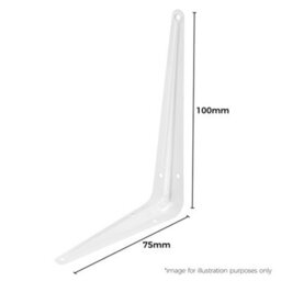 Neptune Black Metal Steel Shelf Wall Brackets 75mm X 100mm - 12 Pack - thumbnail 3