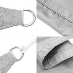 Walplus Sun Shade Sail Light Grey 4X4 M 100% Polyester Oxford - thumbnail 6