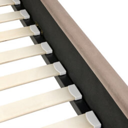 Beliani Bed Velvet Ambillou 120 X 200 Cm (Eu Small Double) Taupe - thumbnail 8