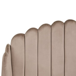 Beliani Bed Velvet Ambillou 120 X 200 Cm (Eu Small Double) Taupe - thumbnail 7