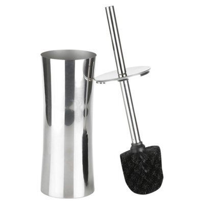 3Pcs Stainless Steel Matching Dispenser Tumbler Toilet Brush Set - image 1