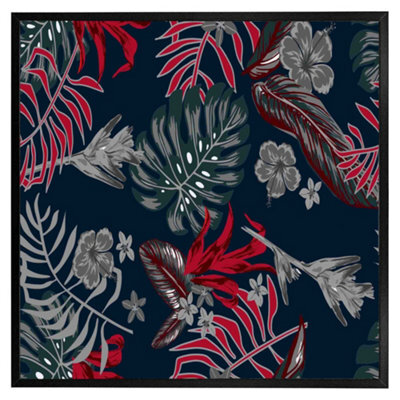 "Andrew Lee Leaves Of Tropical Plants (Picutre Frame) / 20X20"" / Brown" - image 1
