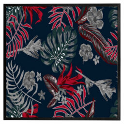 "Andrew Lee Leaves Of Tropical Plants (Picutre Frame) / 20X20"" / Brown" - thumbnail 3